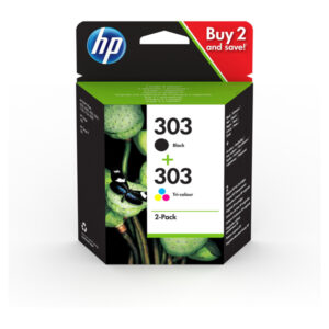 confezione hp 303 cartuccia combo 2-pack nero e colore