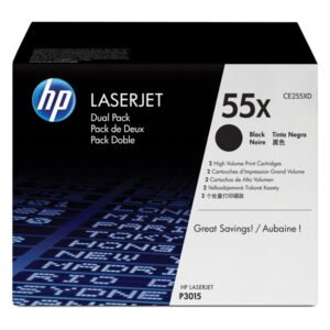 scatola 2 toner nero hp laserjet ce255x laserjet p-3015dn 12.500pg