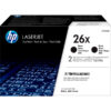 confezione da 2 cartucce toner nero alta capacita' hp26x