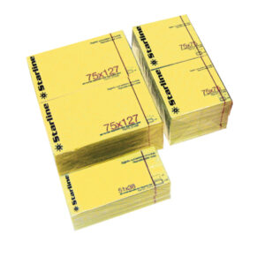 blocchetto biglietti adesivi giallo 75x75mm 100fg 70gr starline