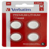 blister 4 micropile a pastiglia cr2032 litio 3v verbatim