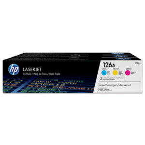 hp126a color tri-pack laserjet toner cartridge