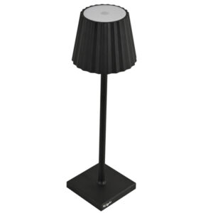 lampada da tavolo a led in alluminio e pmma nero