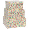 set 3 scatole regalo grandi fantasia florentia dimensioni assortite kartos