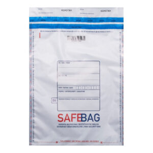 100 sacchetti di sicurezza bianchi safe bag per corrieri k70 14,4x24+4cm