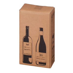 10 scatole per due bottiglie wine pack 20,4x10,8x36,8cm