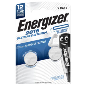 blister 2 pile cr2016 ultimate lithium - energizer specialistiche