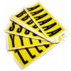 lettere adesive a-z 90 x 38mm 6et/fg. nero/giallo beaverswood