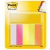 segnapagina post-it 670-5 (500fg) 5colori index 15x50mm in carta