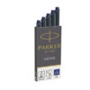 scatola 5 cartucce parker quink blu permanente