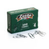 scatola 100 fermagli n.4 mm32 zincati antiruggine leone