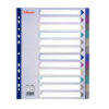 separatore in ppl traslucido 12 tasti f.to a4 maxi 24,5x29,7cm esselte