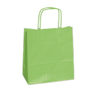 25 shoppers carta kraft 22x10x29cm twisted verde mela