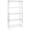 libreria 5 ripiani in acciaio cromato 36x90cm - h177cm archimede light