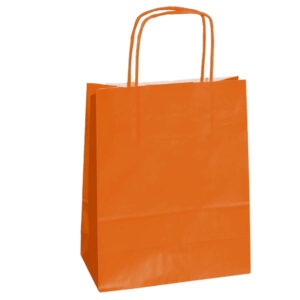 25 shoppers carta kraft 22x10x29cm twisted arancio