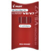 set 3 refill roller hi-tecpoint v5-v7 ricaricabile rosso begreen pilot