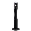 portacenere a colonna h108cm in acciaio nero