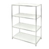 libreria 4 ripiani acciaio/bianco 80x40cm - h120cm easy system