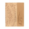 carta dei vini a4-24x34cm sughero design con 1 inserto doppio