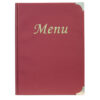 porta menu' a4-31,5x24cm bordeaux in pvc basic con 4+2 buste fisse