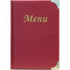 porta menu' a5-23,7x17cm bordeaux in pvc basic con 4+2 buste fisse