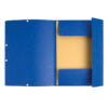 cartella con elastico 24x32cm blu cartoncino lustre' 425gr