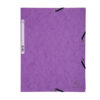 cartella con elastico 24x32cm viola cartoncino lustre' 425gr