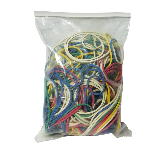 10 sacchetti da 100g di elastico gomma misure e colori assort. markin