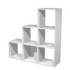 libreria 6 caselle a scalare 104x29,2cm-h103,9cm grigio alluminio - rainbow