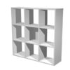 libreria 9 caselle 104x29,2cm-h103,9cm grigio alluminio - rainbow