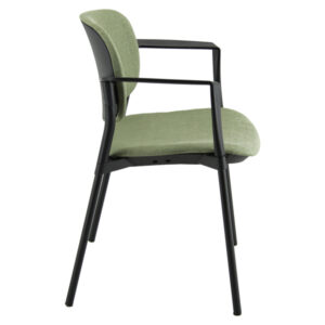 poltroncina visitatore step spnsbr verde bruciato con braccioli inclusi