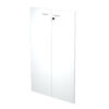 coppia ante in melamin. x libreria alta l76cm bianco