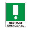 cartello alluminio 25x31cm 'uscita di emergenza'