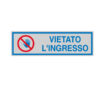 targhetta adesiva 165x50mm vietato l'ingresso