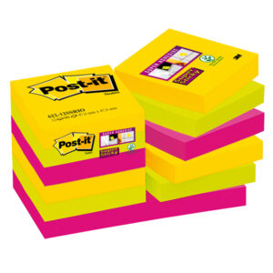 blocco 90foglietti post-it super sticky 47,6x47,6mm 622-12ss-rio-eu rio de j