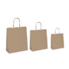 25 shoppers carta biokraft 26x11x34,5cm neutro cordino avana