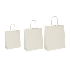 25 shoppers carta biokraft 36x12x41cm twisted sabbia