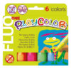 tempera solida playcolor 6 colori fluo in stick da 10gr