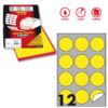 etichetta adesiva r/310 giallo fluo 100fg a4 tonda d60mm (12et/fg) mar