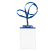 10 portanome pass 6s-p 10x15cm (a6) blu con cordoncino blu