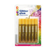 blister colla glitter 6 penne 10,5ml oro deco