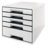 cassettiera drawer cabinet cube 5 bianco leitz