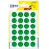 blister 168 etichetta adesiva tonda psa verde d15mm avery