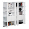 libreria alta a 5 ripiani 100x38,6cm h198cm bianco - concept