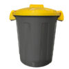 contenitore portarifiuti dusty 25lt c/coperchio giallo