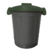 contenitore portarifiuti dusty 25lt c/coperchio verde