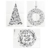 set 3 stencil su foglio a2 a tema 'natale' securit