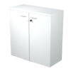 armadio modulare basso a 2 ante battenti 90x44cm - h85cm bianco