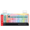 deskset pastel 15 evidenziatori stabilo boss colori ass. 7015-02