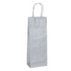 20 shoppers carta biokraft 14x9x38cm portabottiglie argento